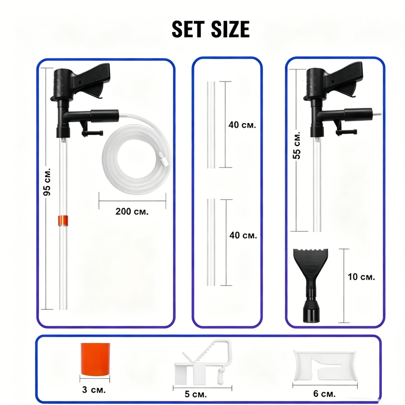 Aquarium Fish Tank Water Chang - Gravel Vacuum Cleaner ulasan dan harga