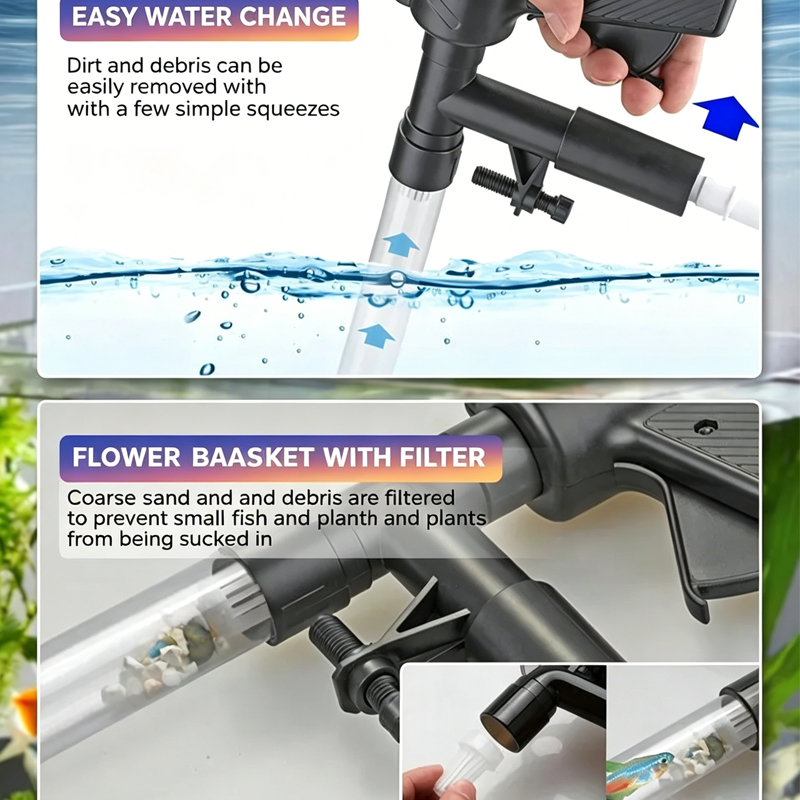 Aquarium Fish Tank Water Chang - Gravel Vacuum Cleaner ulasan dan harga
